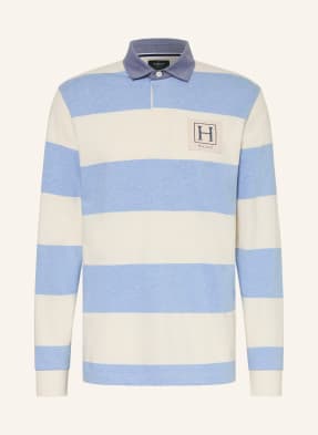 Hackett London Pletená Polokošile Z Kombinace Materiálů tmavě modrá / režná