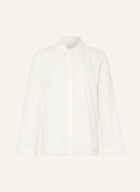 Calvin Klein Hemdbluse Aus Lochspitze weiss