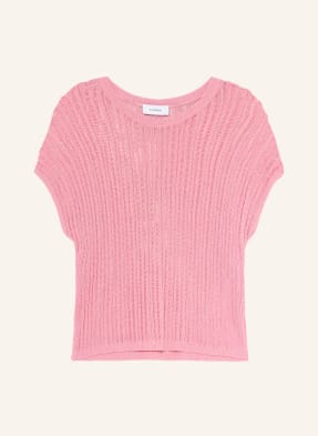 Comma Strickshirt Mit Glitzergarn pink