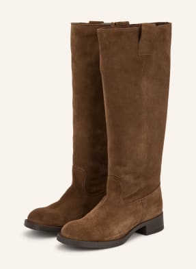 Steve Madden Kozačky hnědá