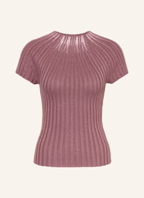 Guess Strickshirt Mit Schmucksteinen lila