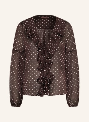 Guess Bluse Emy Mit Volants braun