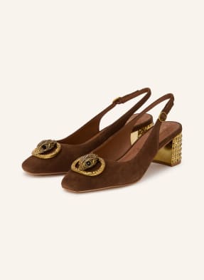Kurt Geiger Slingpumps S Ozdobnými Kamínky hnědá