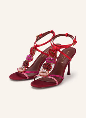 Kurt Geiger Sandály S Ozdobnými Kamínky červená / růžová / fialová