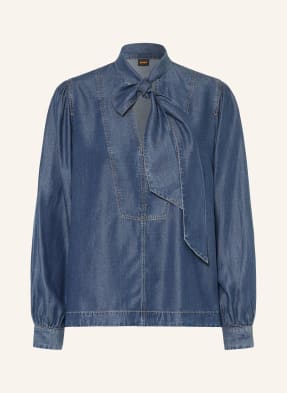 Boss Schluppenbluse Betilla In Jeansoptik blau