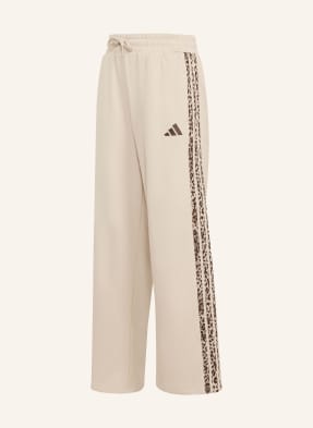 Adidas Tepláky Animal béžová / tmavě hnědá