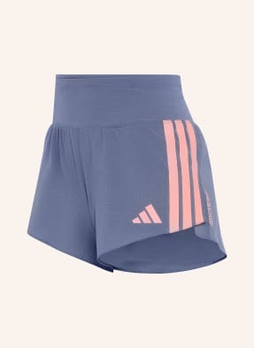 Adidas Bežecké Šortky 2 V 1 Adizero Running Gel Pocket černošedá / neonově oranžová