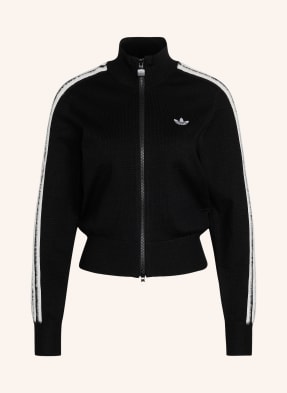 Adidas Originals Pletený Svetr Firebird Originals černá / bílá