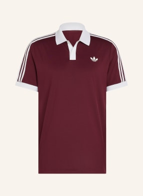 Adidas Originals Funkční Polokošile Classics tmavě červená / bílá