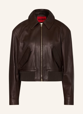 Hugo Lederjacke Laceila braun