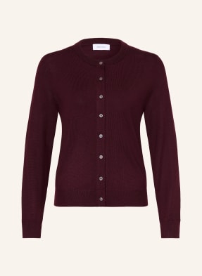 Darling Harbour Strickjacke Aus Merinowolle rot