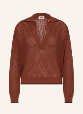 Drykorn Strick-Poloshirt Jorgia braun