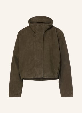 Allsaints Lederjacke Ryder gruen