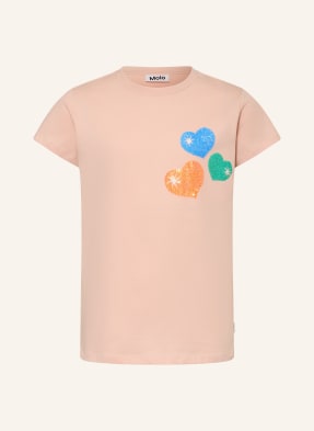 Molo Tričko Ranva S Flitry světle růžová / neonově oranžová / modrá