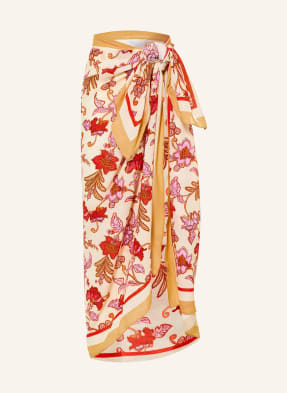 Seafolly Přehoz Summer Chintz béžová / světle fialová / červená