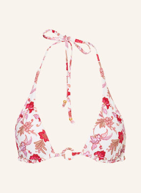 Seafolly Trojúhelníkový Horní Díl Bikin Summer Chintz režná / světle fialová / růžová