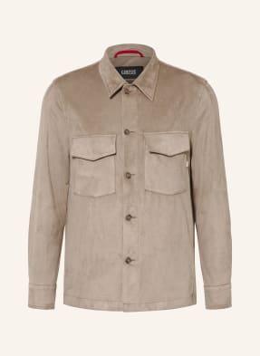 Cinque Overshirt Cimulti V Koženém Vzhledu černošedá