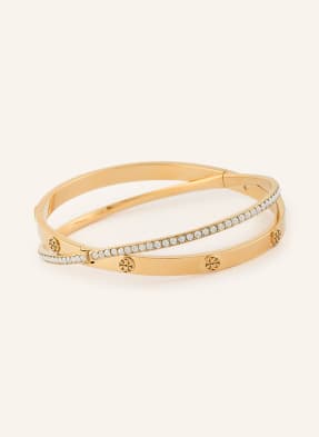 Tory Burch Náramek Icon Pavé zlatá / bílá