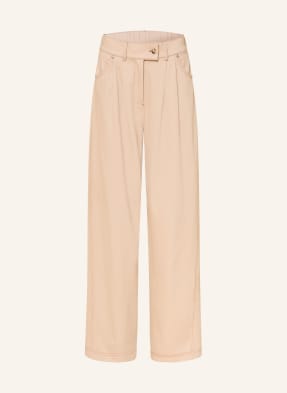 Mm By Max Mara Marlene Kalhoty Gestro V Džínovém Vzhledu béžová