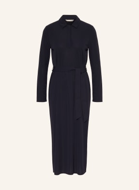 Mm By Max Mara Košilové Šaty Fragola Z Džerzeje S Plisováním tmavě modrá