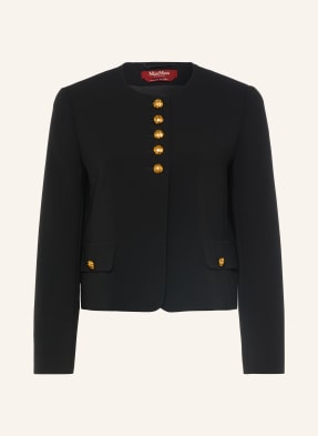 Max Mara Studio Bunda Hranatého Střihu Paniere černá