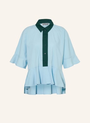 Essentiel Antwerp Halenka Kaylee S 3/4 Rukávy tmavě modrá / tmavě zelená