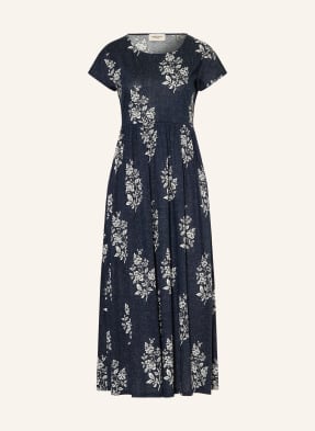 Weekend Max Mara Jerseyové Šaty Gufo V Džínovém Stylu tmavě modrá / bílá