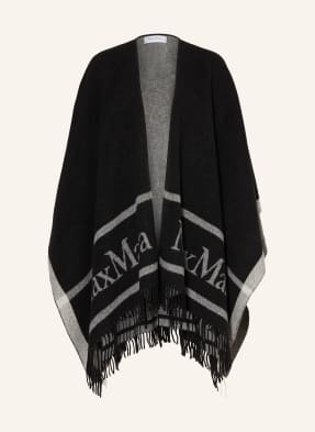 Max Mara Jacquard-Cape Hilde schwarz