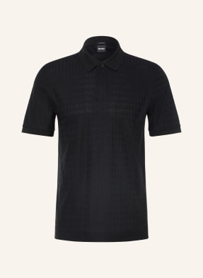 Boss Jersey-Poloshirt Parley schwarz