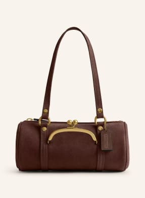 Coach Schultertasche Kisslock 28 braun