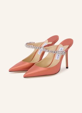 Jimmy Choo Pantofle Bing S Ozdobnými Kamínky lososová / stříbrná