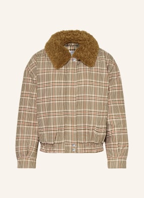 Mrs & Hugs Blouson Mit Teddyfell braun