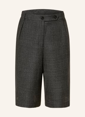 Mrs & Hugs Tweed-Bermudas Mit Glitzergarn grau
