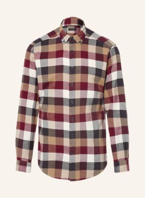 Strokesman's Flanellhemd Slim Fit braun