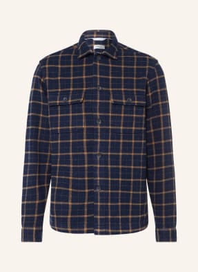 Paul Flanelové Overshirt tmavě modrá / béžová