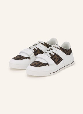 Fendi Sneakersy bílá / světle hnědá / tmavě hnědá
