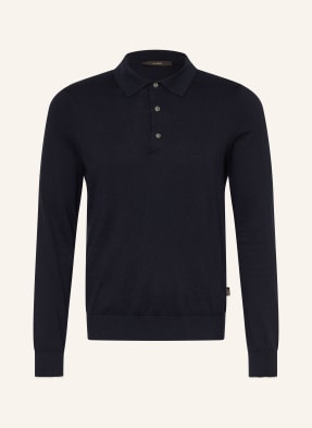 Windsor. Strick-Poloshirt Cashmilo blau