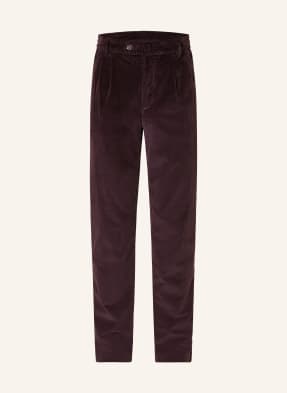 Eleventy Cordchino Extra Slim Fit tmavě červená