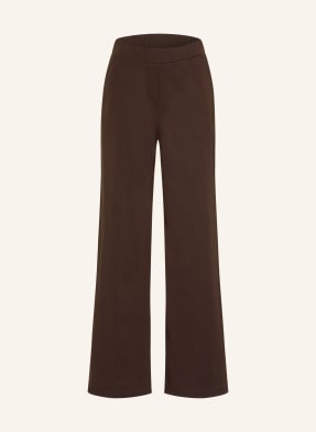 Opus Pants Kalhoty Marlene Mucia tmavě hnědá