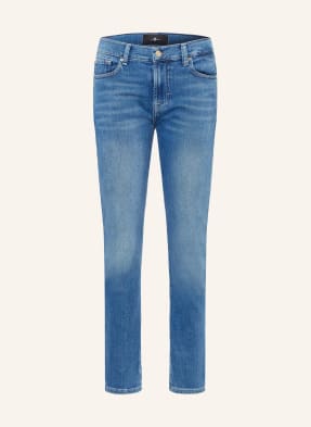 7 For All Mankind Skinny Jeans Relaxed Skinny Mit Schmuckperlen blau