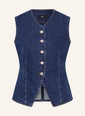 7 For All Mankind Džínová Vesta tmavě modrá