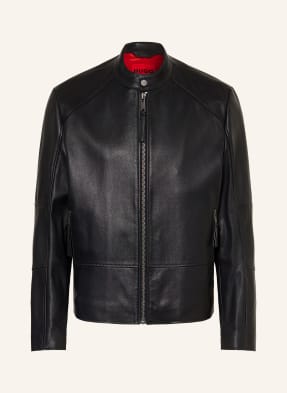 Hugo Lederjacke Likos schwarz