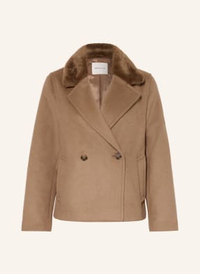 Gant Jacke Mit Kunstpelz braun