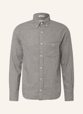 Gant Flanelová Košile Regular Fit černošedá / režná