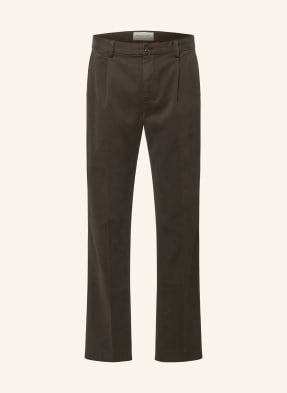 Gant Chino Kalhoty Regular Fit tmavě hnědá