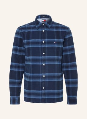 Tommy Jeans Kordová Košile Regular Fit tmavě modrá / černošedá / modrá
