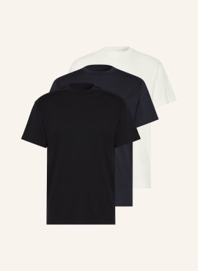 Jil Sander Balení 3 Ks Triček černá / tmavě modrá / bílá