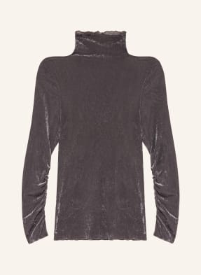 Luisa Cerano Rollkragenshirt Aus Mesh grau
