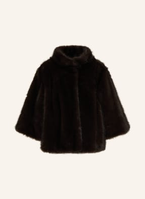 Luisa Cerano Kunstfell-Jacke Mit 3/4-Arm braun