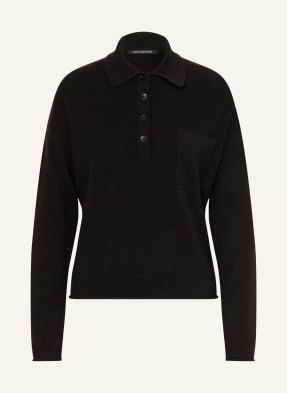Luisa Cerano Strick-Poloshirt braun